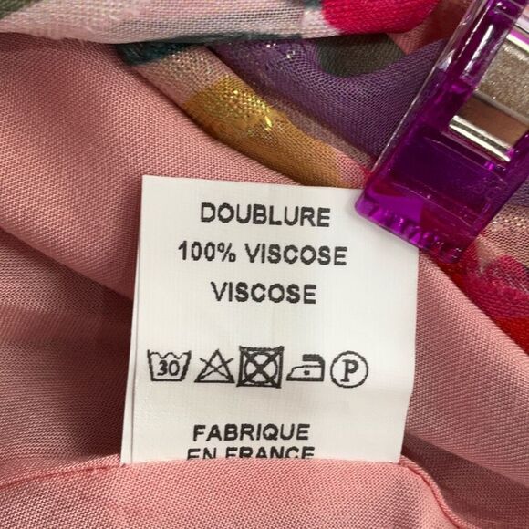 NWT Stella & Suzie Multicolor Floral V-neck Ruffle Chiffon Midi Dress Medium - Picture 9 of 12